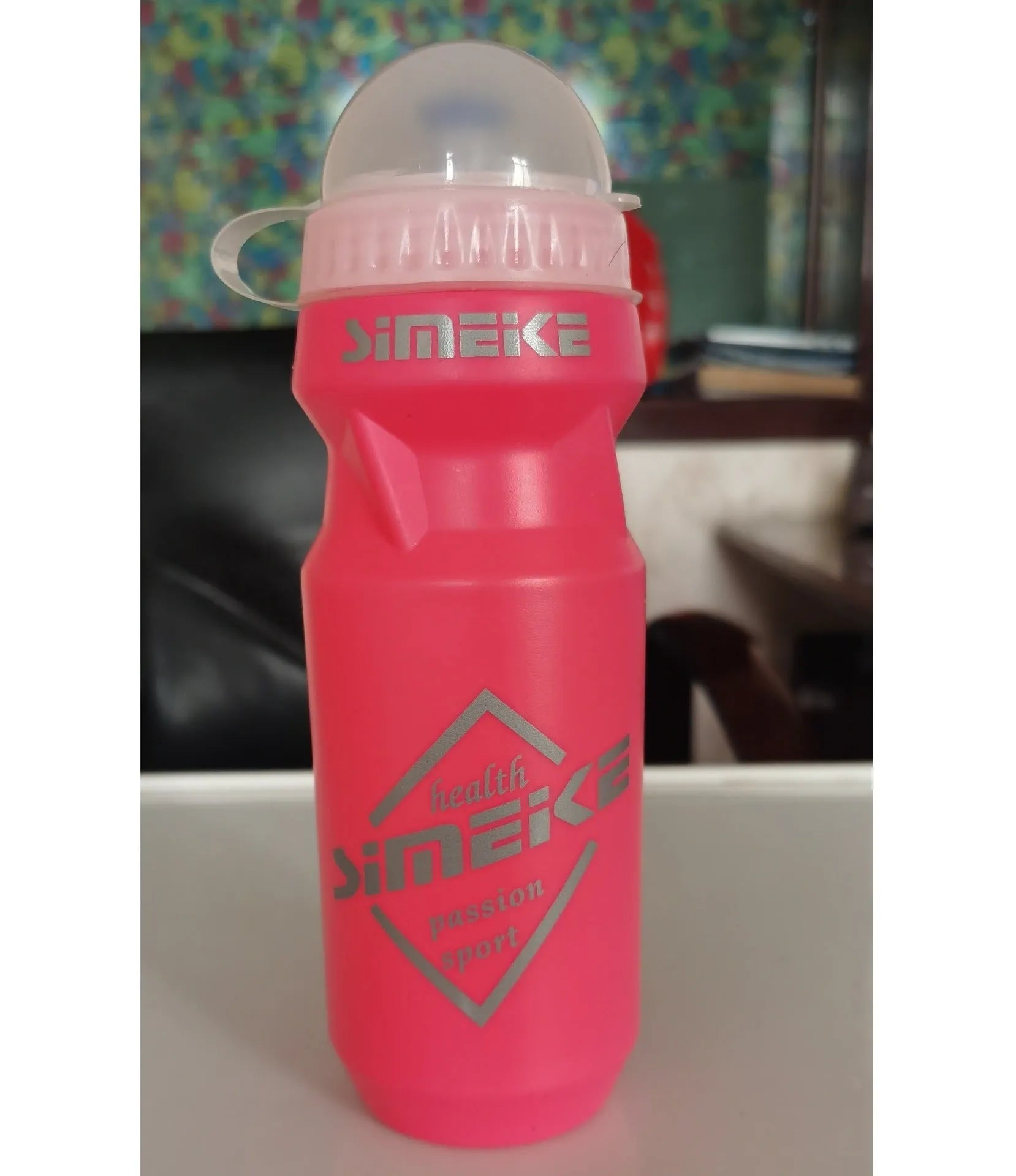 610ml transparent PC bicycle water bottle in black, green, and red colours for outdoor sports
