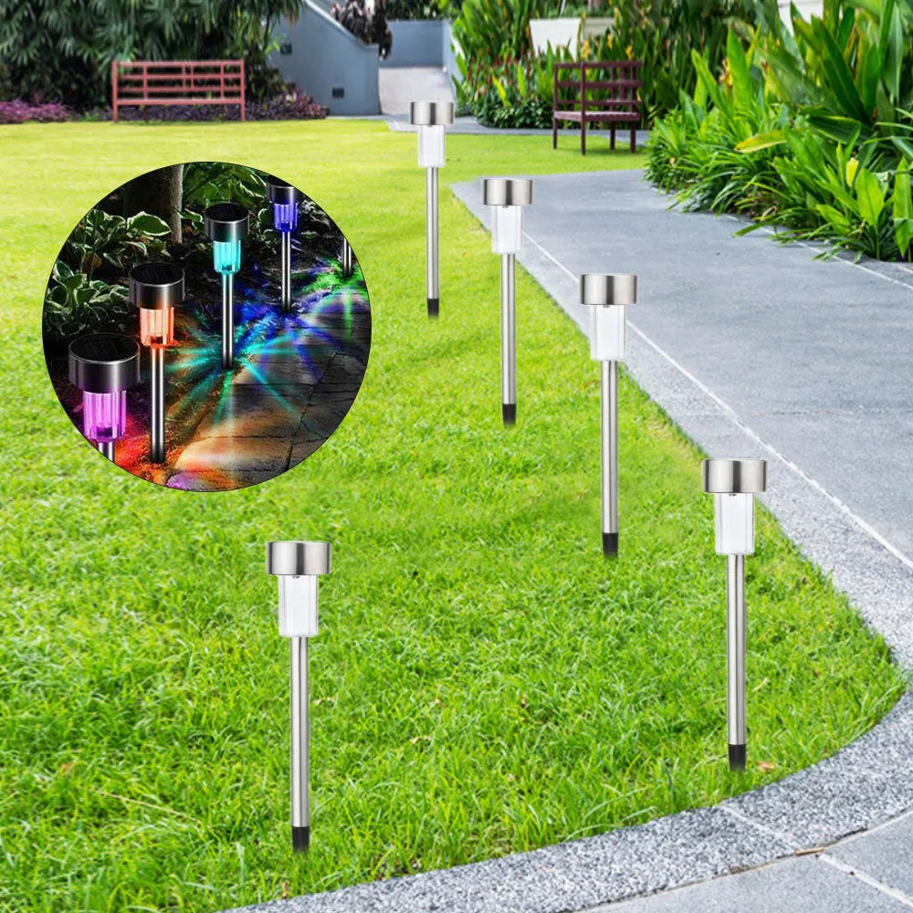 Stainless steel garden landscape light with slender profile for outdoor path illumination