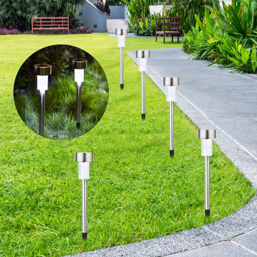 Stainless steel garden landscape light with slender profile for outdoor path illumination