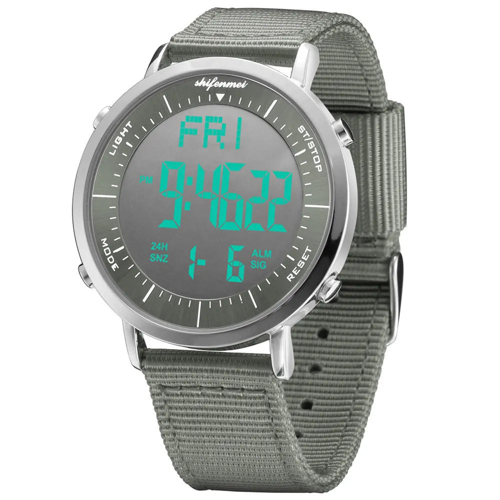 Shifenmei digital sports watch with waterproof protection and multiple style options