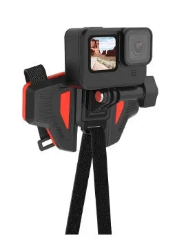 Black GoPro motorcycle helmet chin strap mount bracket for action cameras