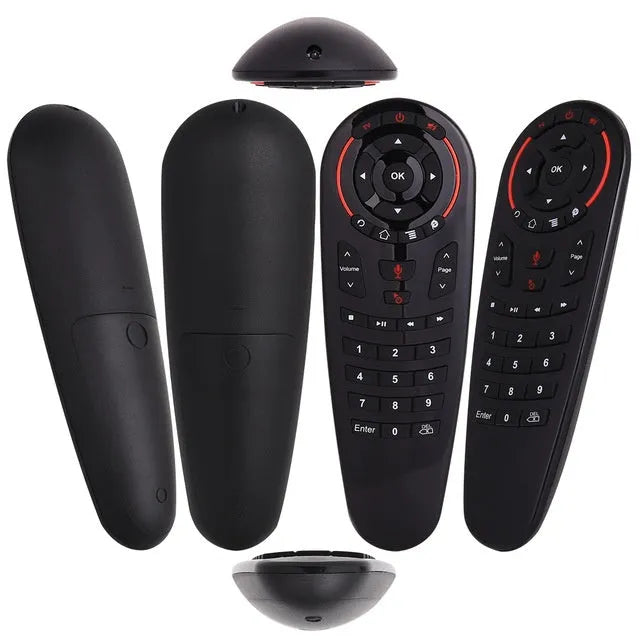 G30 wireless air mouse keyboard remote control with nano receiver on desk