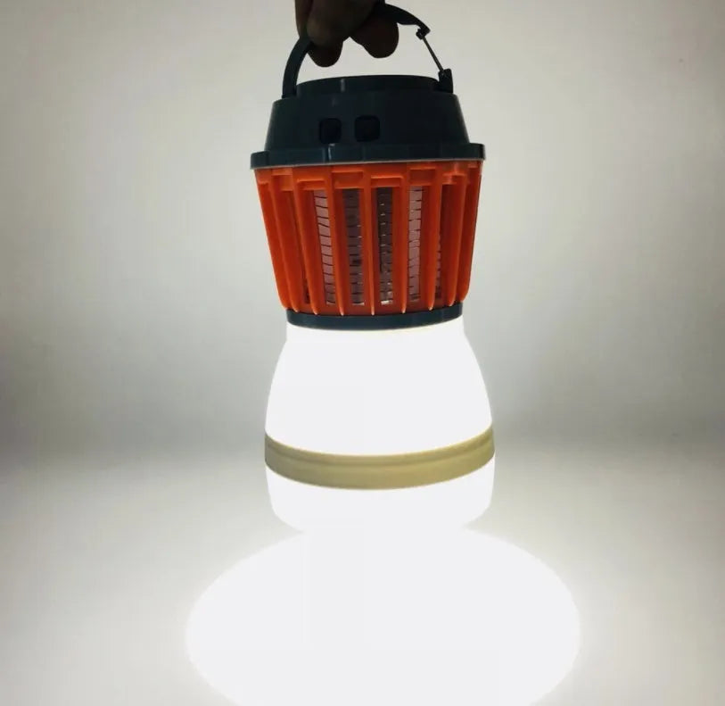 Solar mosquito lamp with IPX6 waterproof rating, 2200MAH battery, and ABS body for camping
