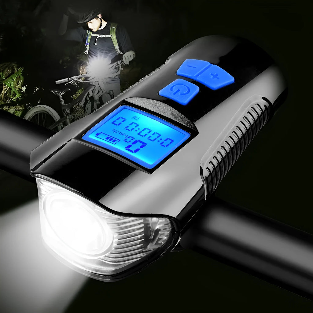 LED bicycle light front light with T6 wick 350 lumens ABS black