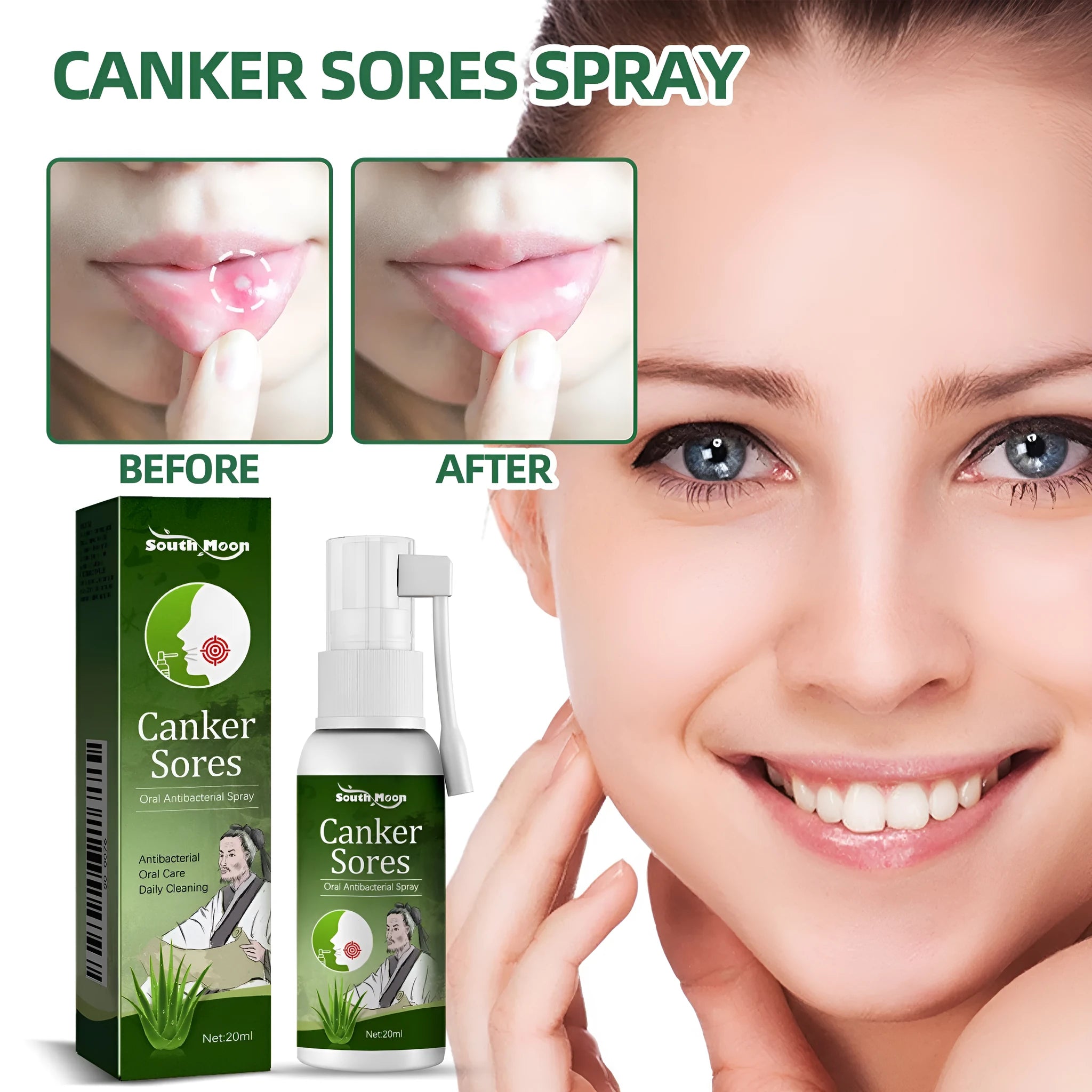 20ml breath cleaning oral care spray with mint flavour for adults portable bottle