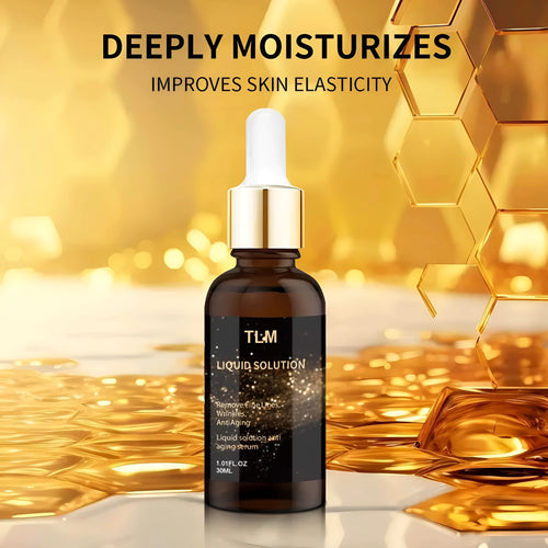 30ml bottle of facial moisturising care solution with hyaluronic acid, measuring 9cm in height.