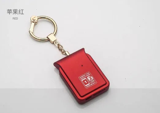Bluetooth dual SIM adapter keychain with Nano SIM slot and leather finish, compatible with iOS devices