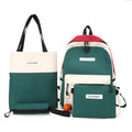 Canvas backpack for women medium 20-35L square shape zipper closure with soft handle and air cushion strap