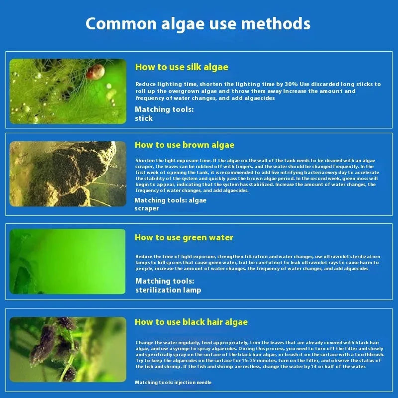 Ecological Algae Removal King algaecide bottle for fish tank and pond green algae removal
