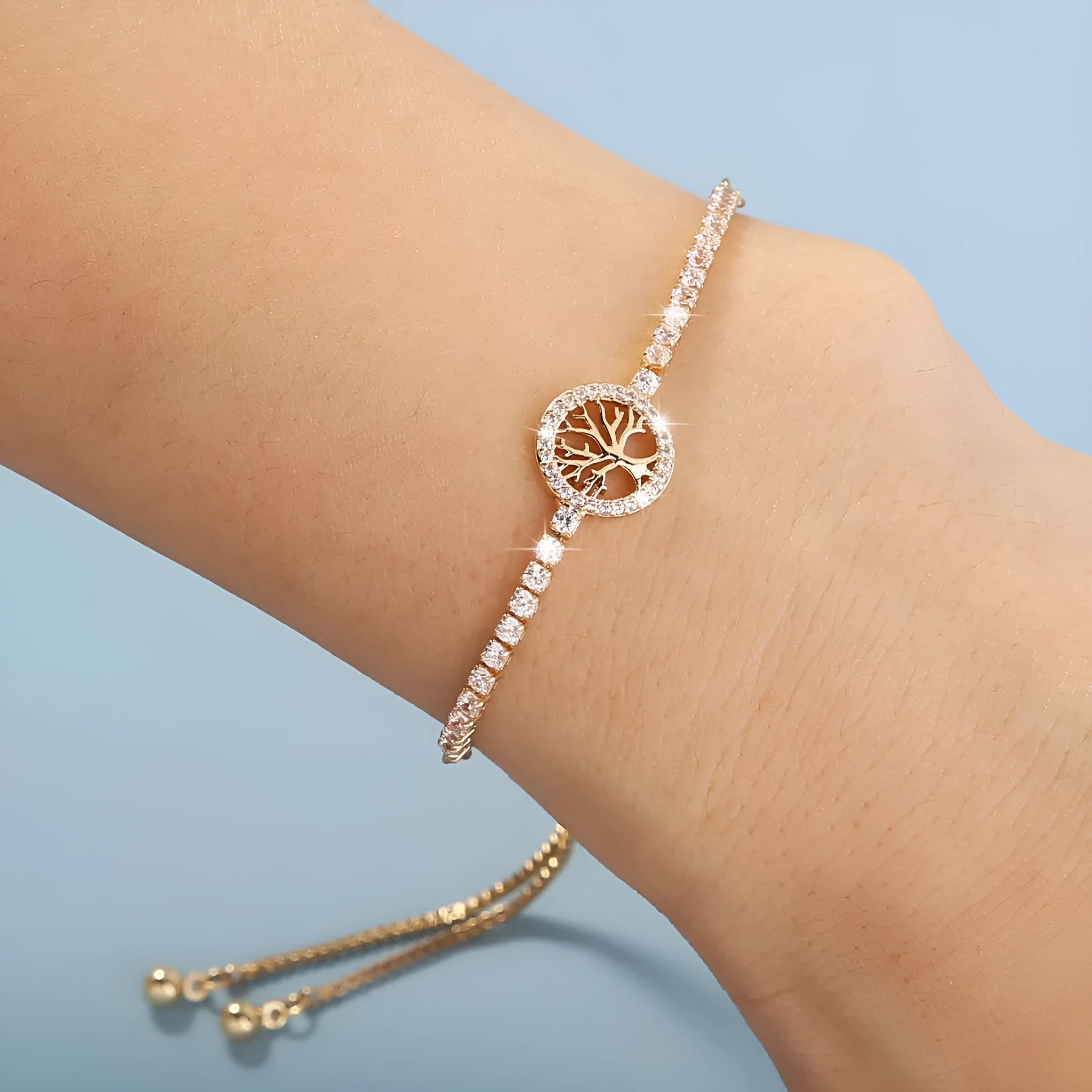 Lucky tree element zircon bracelet for women electroplated metal European American style NB672