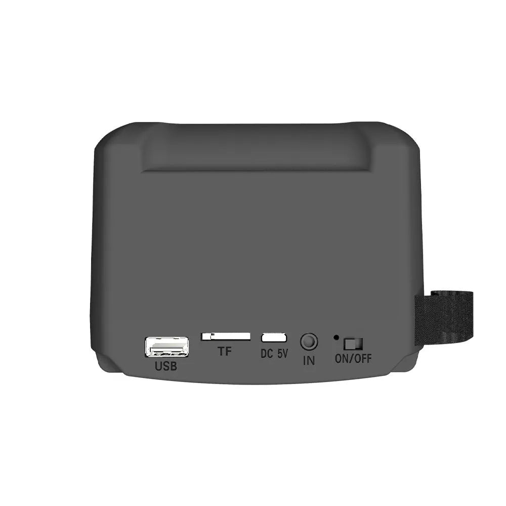 Portable Bluetooth speaker in colour 3107 showing compact design with USB charging port