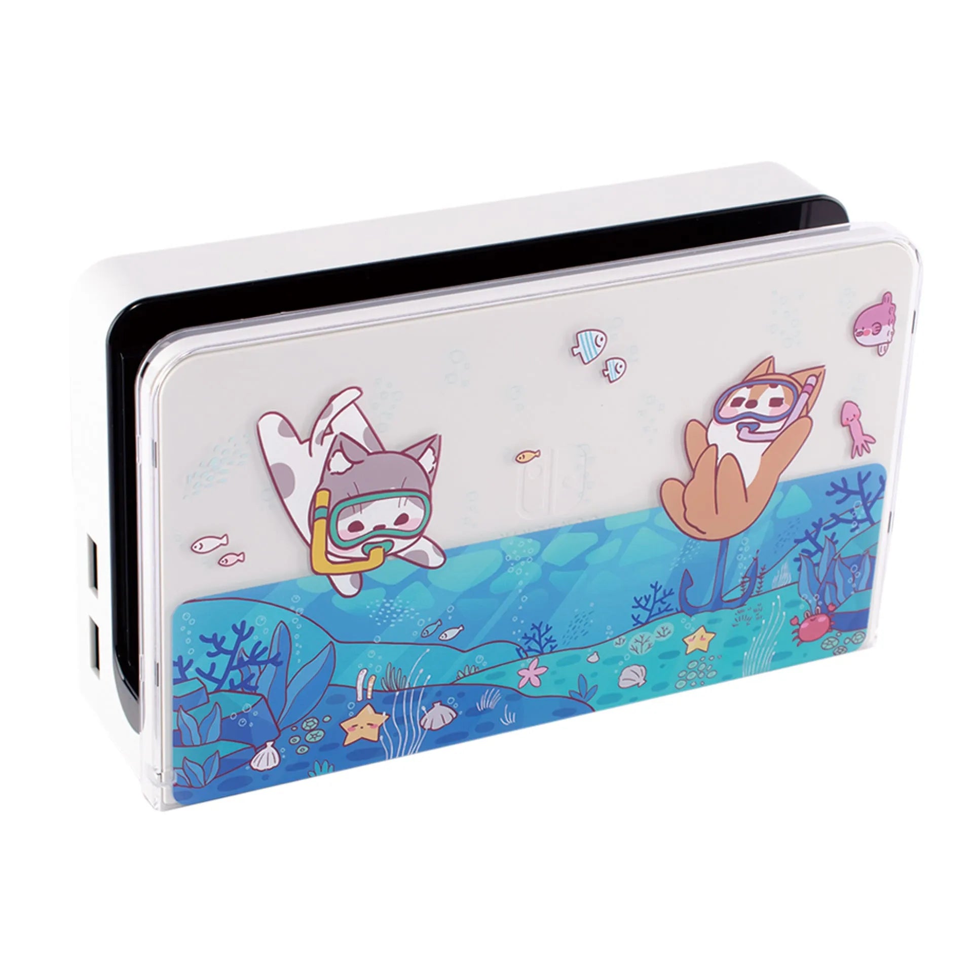 Switch OLED protective case in Submarine Exploration colour with two-layer TPU PC construction