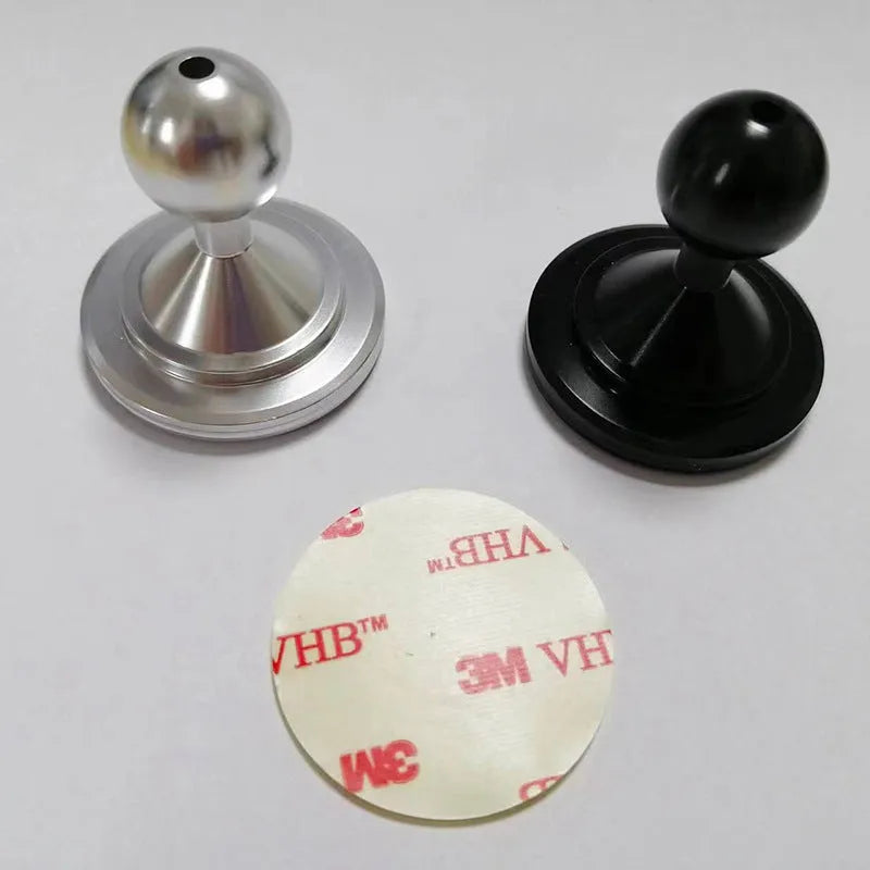 Universal aluminum alloy instrument panel base plate in silver and black on dashboard