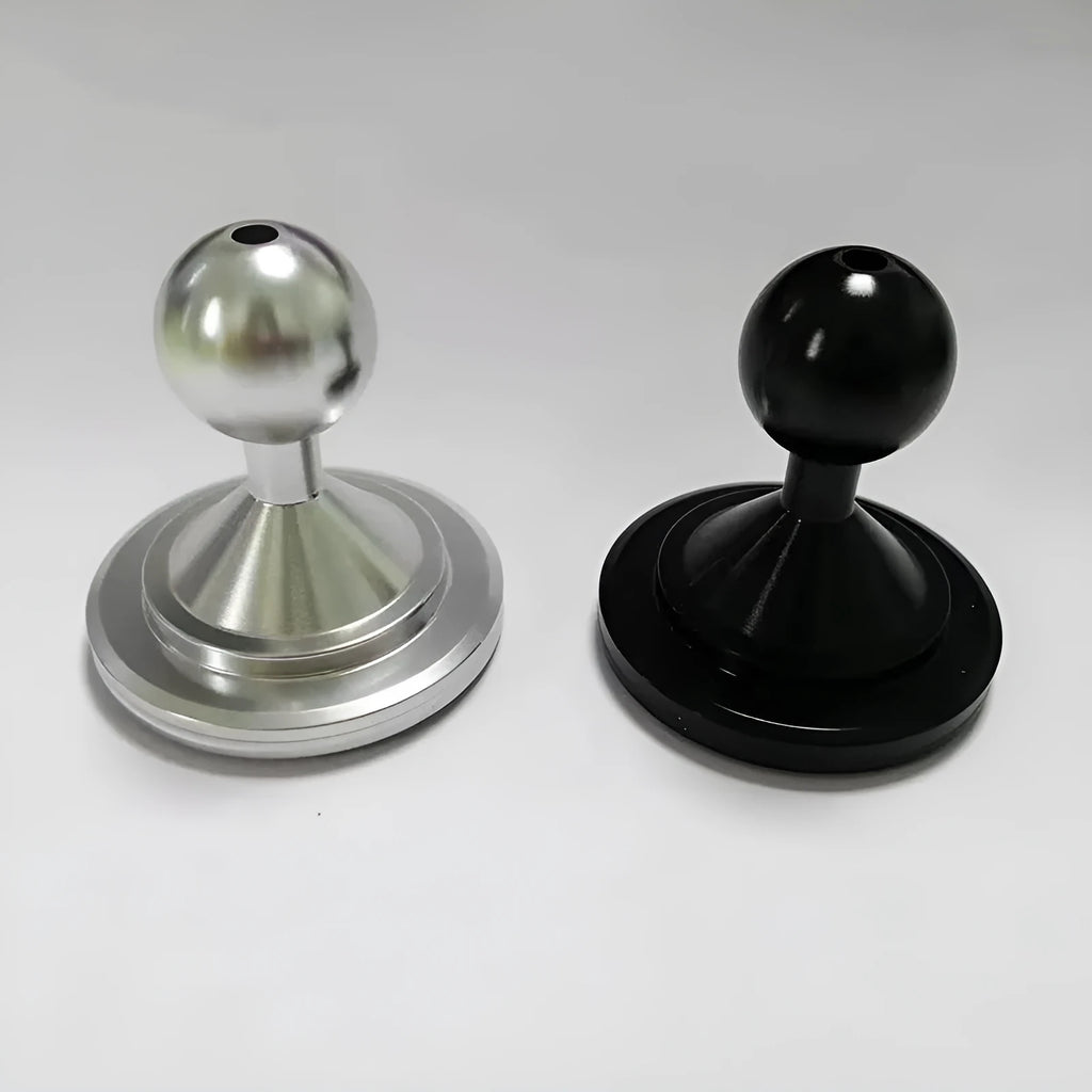 Universal aluminum alloy instrument panel base plate in silver and black on dashboard