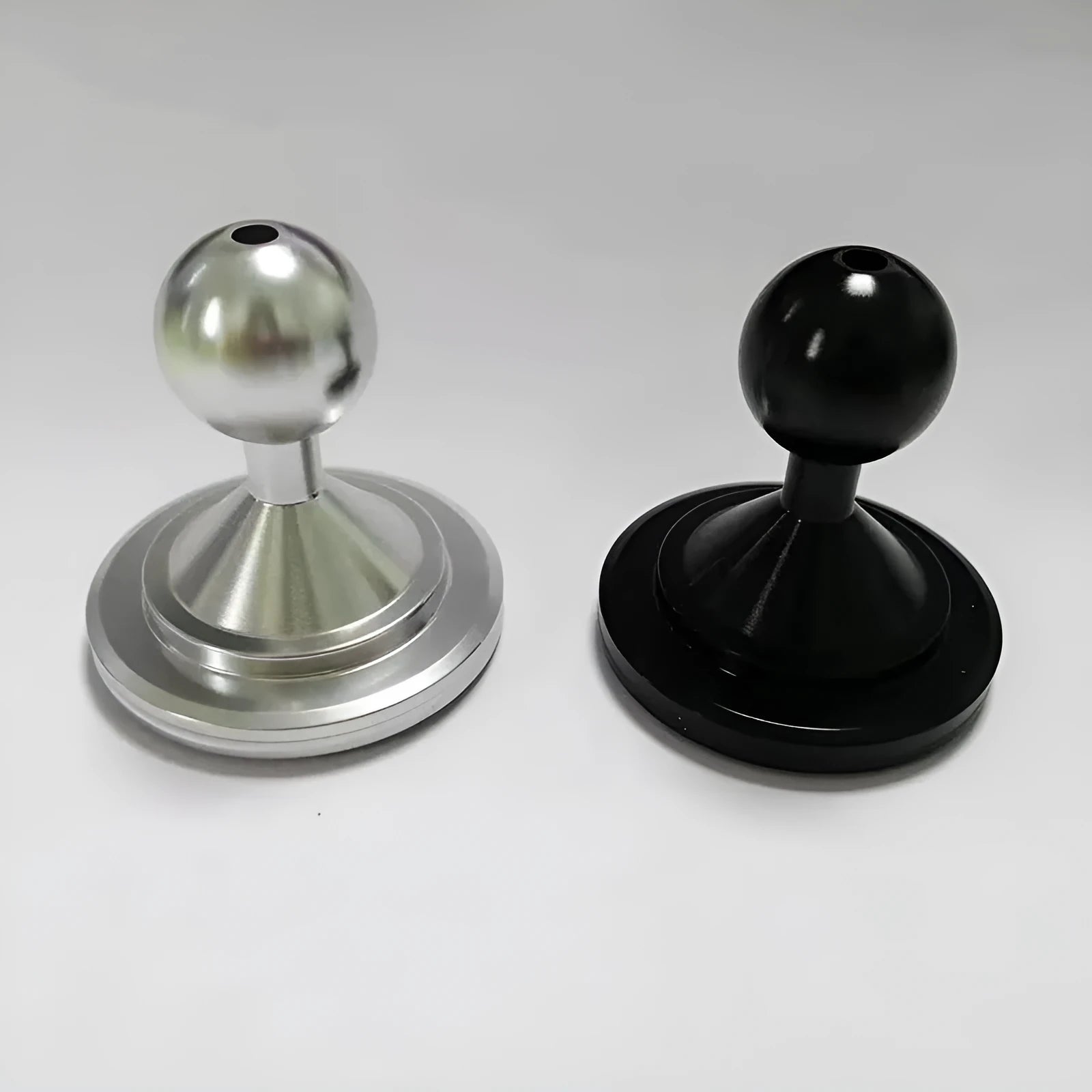 Universal aluminum alloy instrument panel base plate in silver and black on dashboard