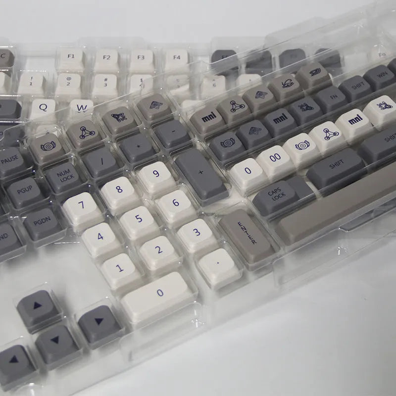 133 key PBT sublimation keycap set for red axis mechanical keyboard with key puller and cowhide box