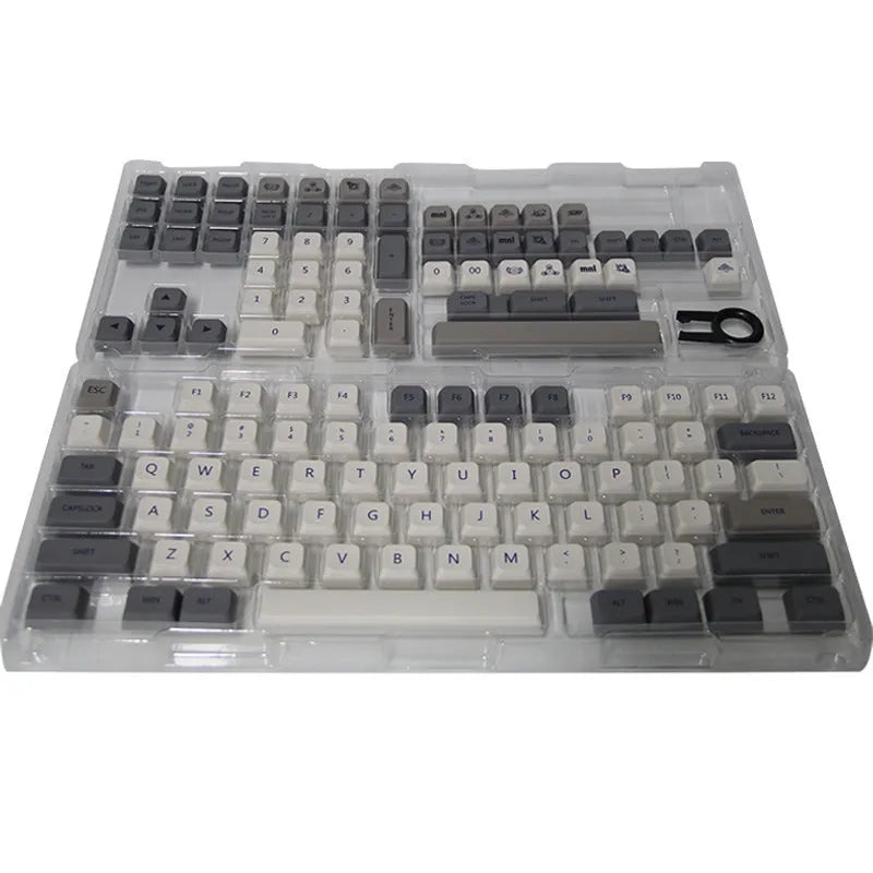 133 key PBT sublimation keycap set for red axis mechanical keyboard with key puller and cowhide box