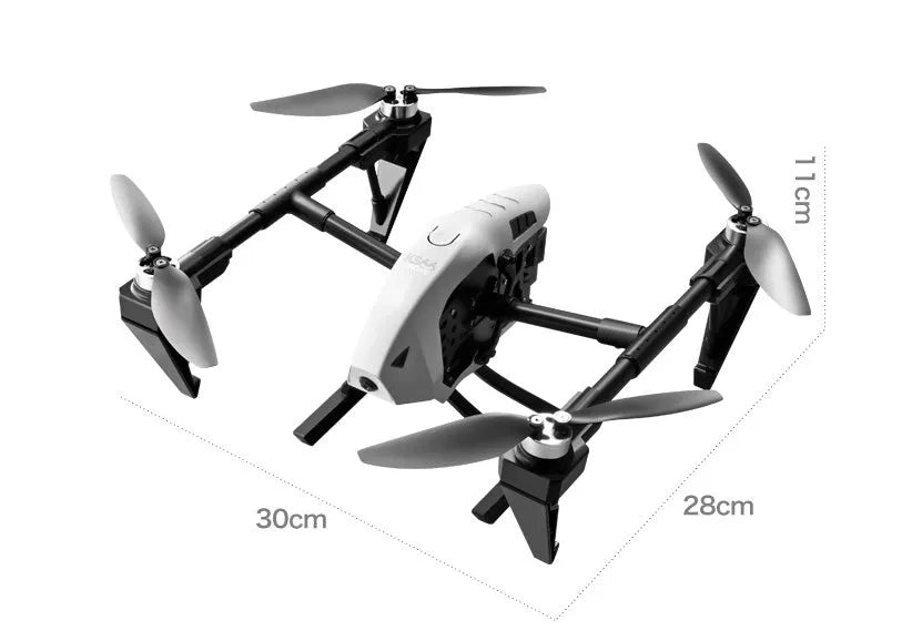 White KS66 UAV drone with 8K camera, alloy body, and optical flow positioning for outdoor aerial sports