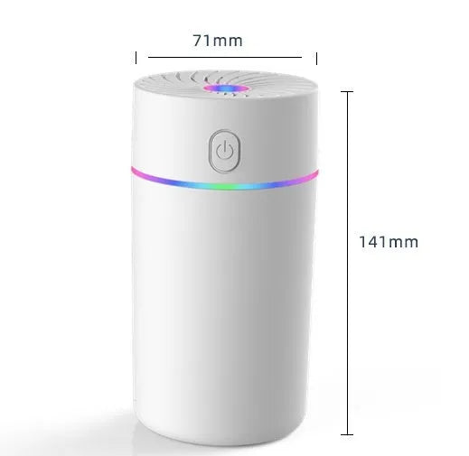 Car USB mini humidifier unit with aromatherapy function in black or white finish