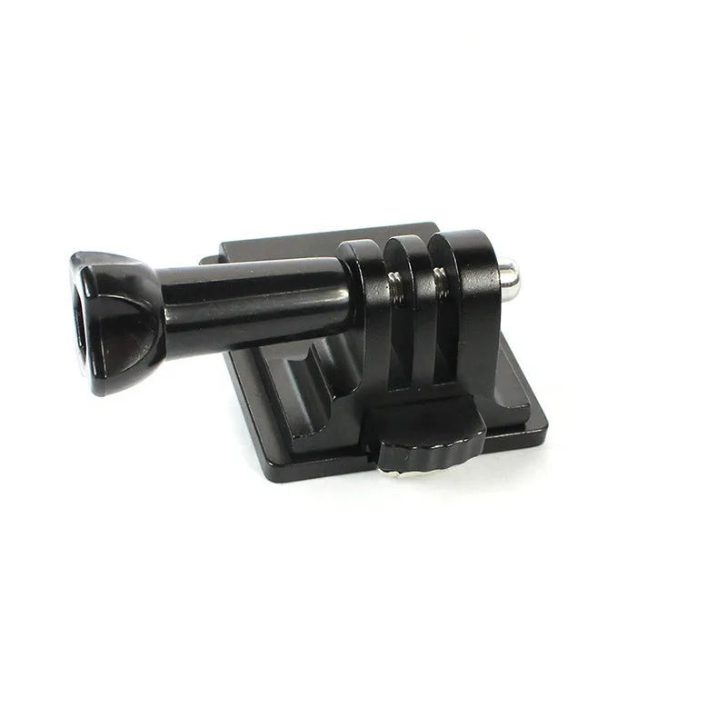 Black aluminium alloy and plastic helmet holder extension rod for GoPro Hero 3 and Hero 4 cameras.
