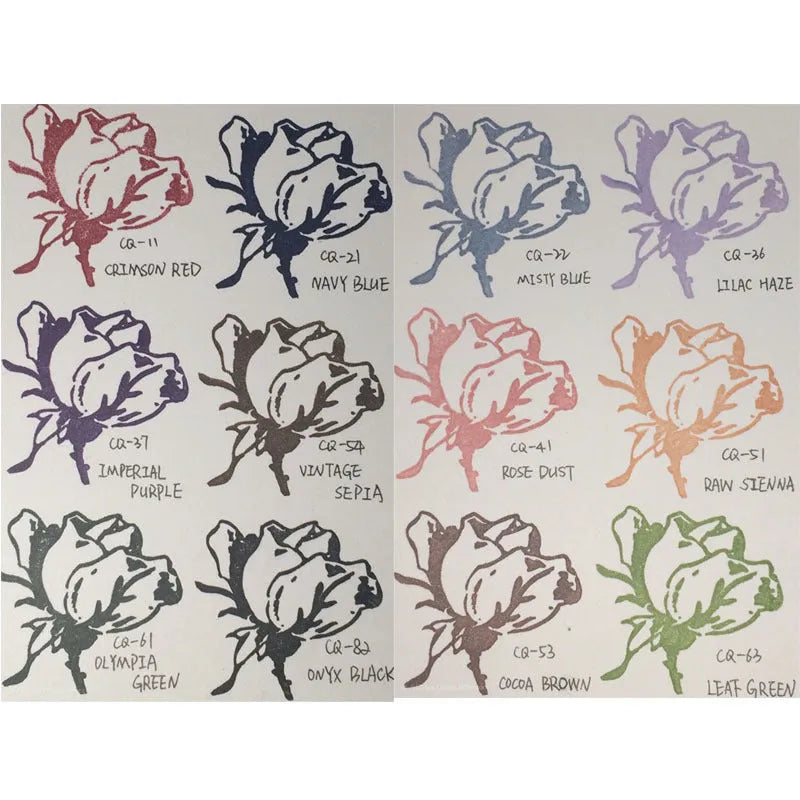 Rectangular oily ink pad for rubber stamps in five colour options