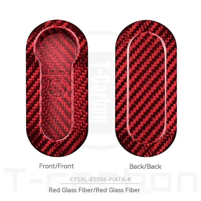 Carbon fiber key cover shell replacement set in black finish