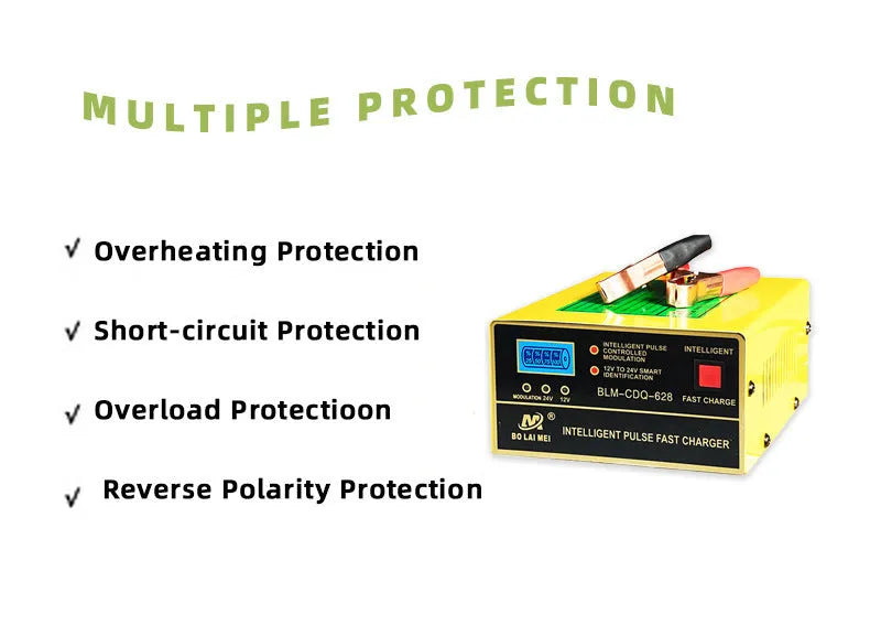 BT 168 automobile battery charger for 12V24V lead acid batteries with American Standard plug