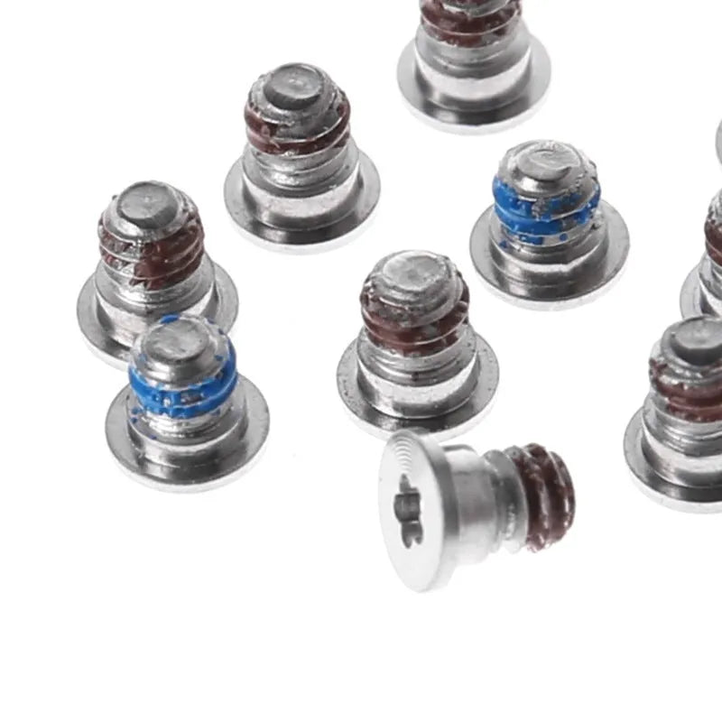 Ten metal replacement screws for MacBook Pro A1502, A1398, A1425 bottom shell repair.