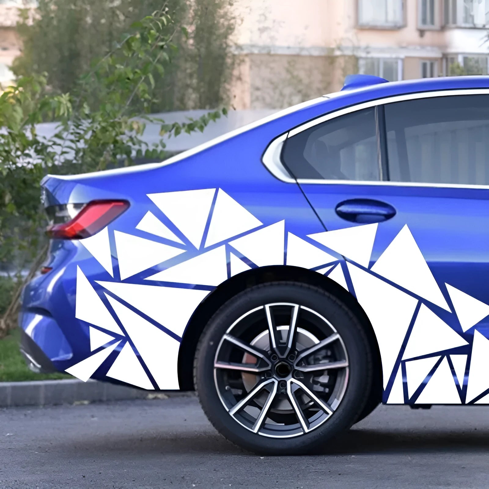 200cm by 60cm PET vinyl car waistline and rear wheel modification sticker in five colour options