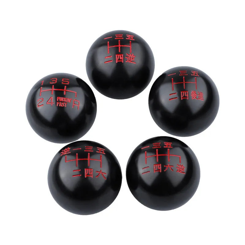 Aluminium alloy car gear shift head in one of five colour styles: A, B, C, D, or F.