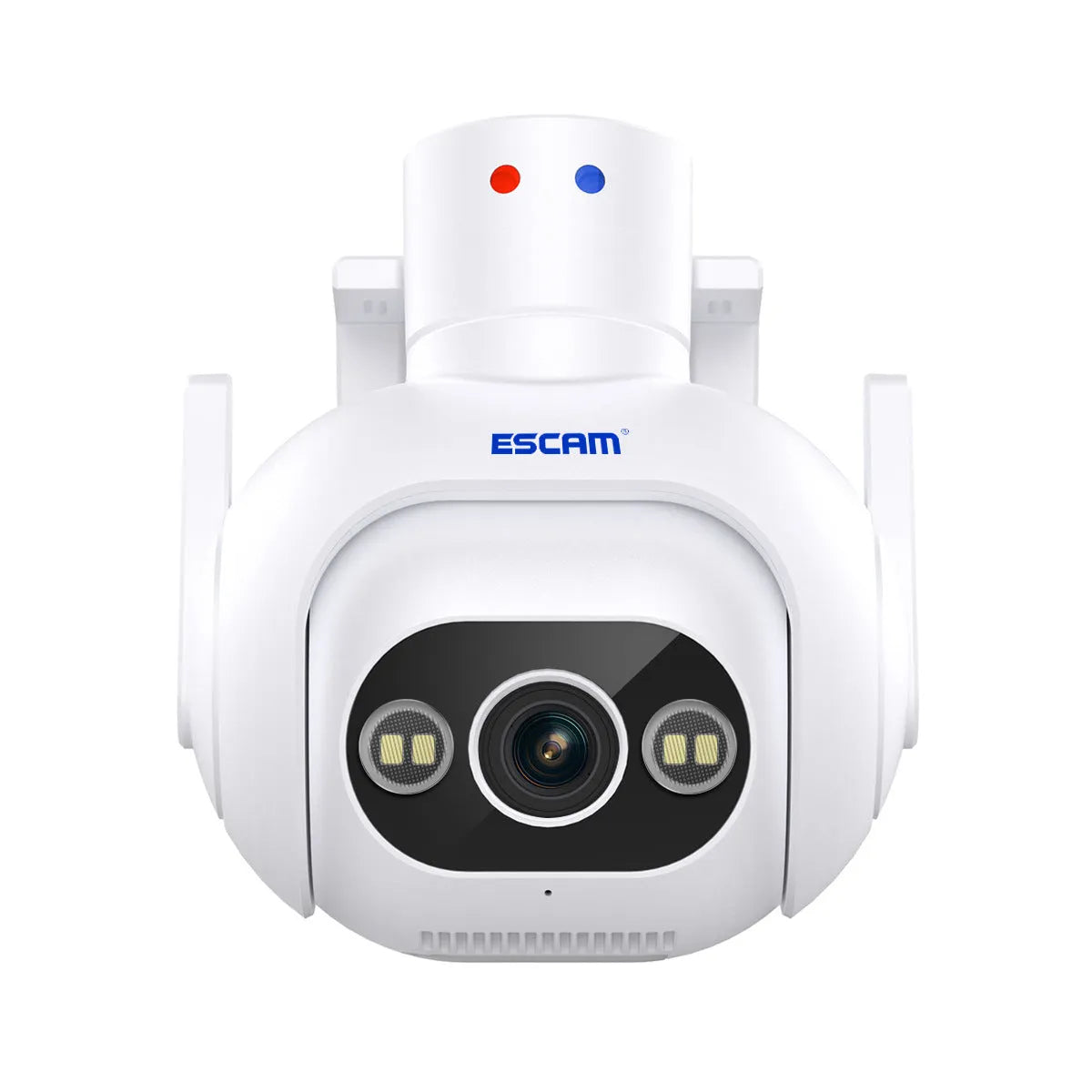 White Smart Color Night Vision H265 4MP security camera with wall mount bracket