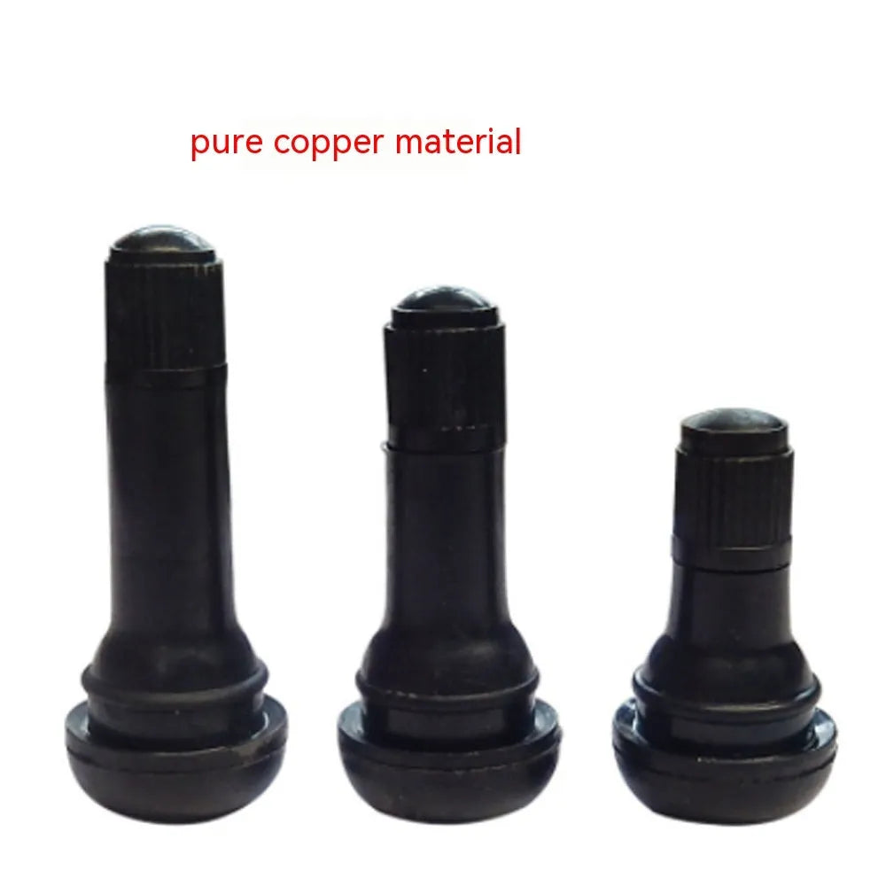 Copper nozzle for automobile vacuum tyre with black seal, universal size, TR412 TR413 TR414 options
