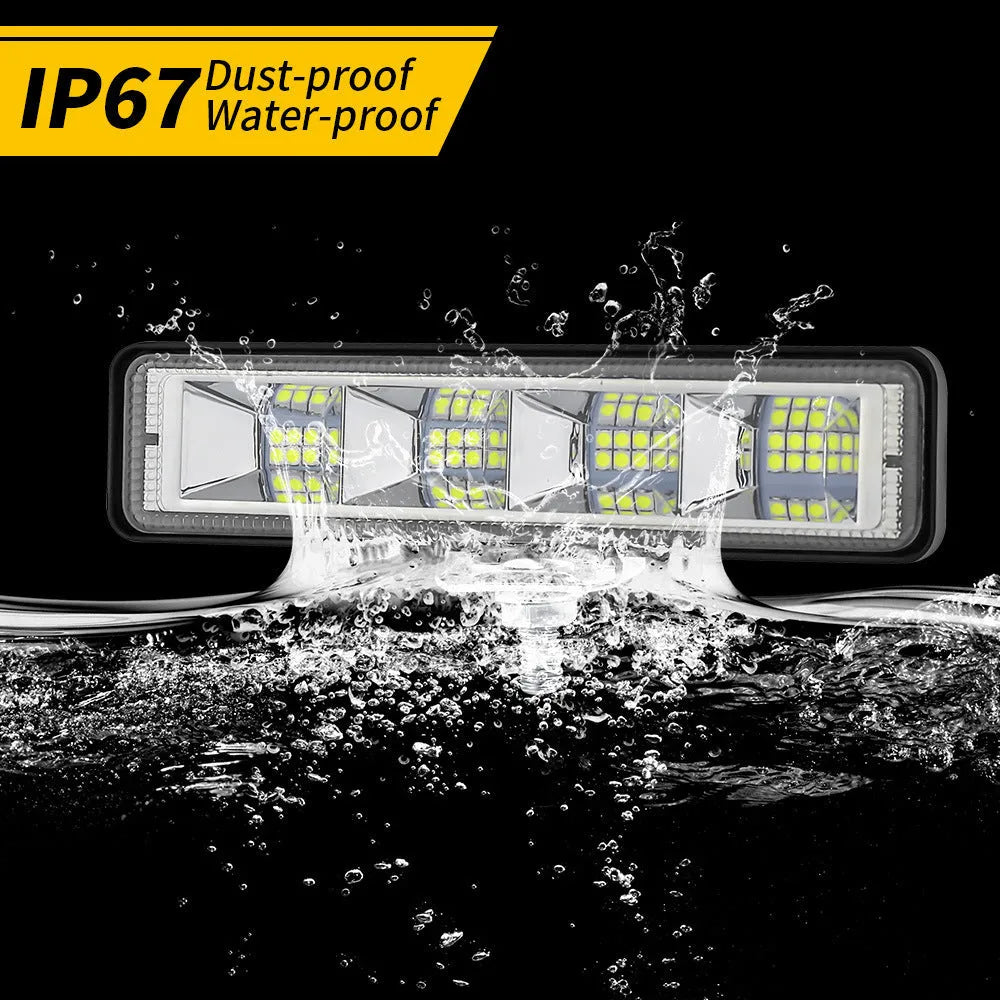 24-piece LED work light with 72W power, 1800 lumen output, 6500K colour, and IP67 waterproof aluminium housing