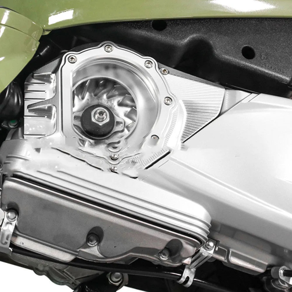 Vespa Primavera engine clutch intake cover in Black for 2019+ models