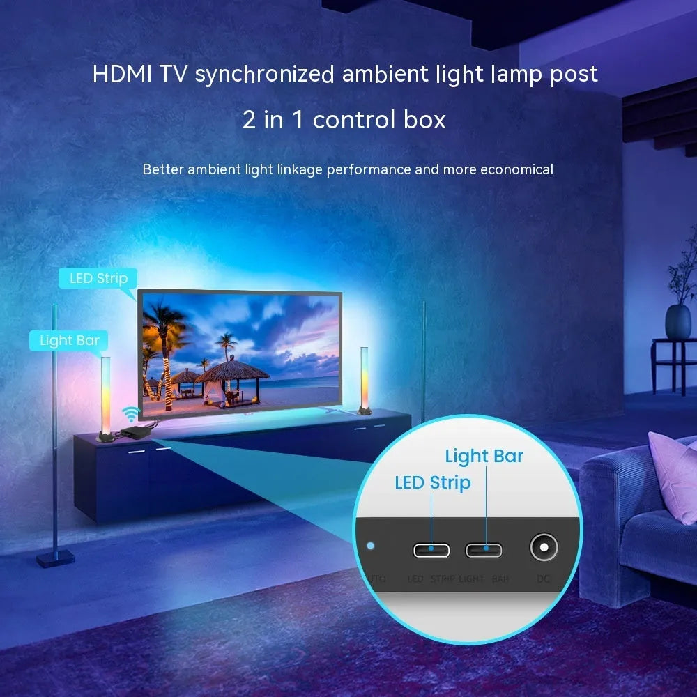 Home Fashion Graffiti Smart Light Strip in 2.8m length for 40-50 inch TV background, plastic waterproof build with intelligent control