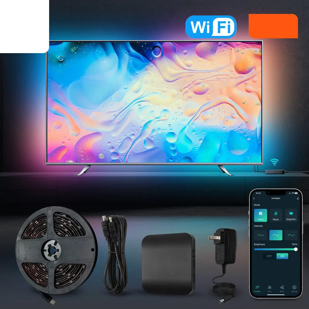 Home Fashion Graffiti Smart Light Strip in 2.8m length for 40-50 inch TV background, plastic waterproof build with intelligent control