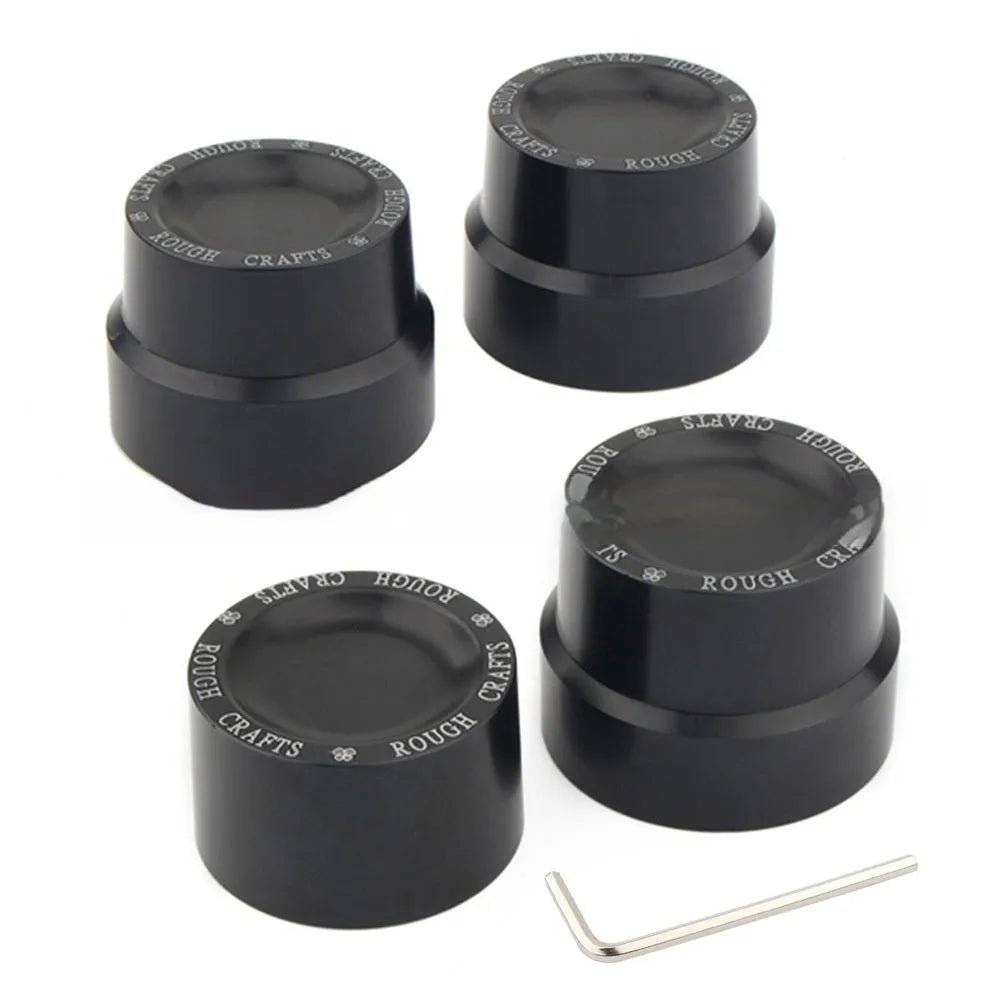 Black CNC aluminium front axle decorative cover for Harley Sportster 883 1200 Street 500 750