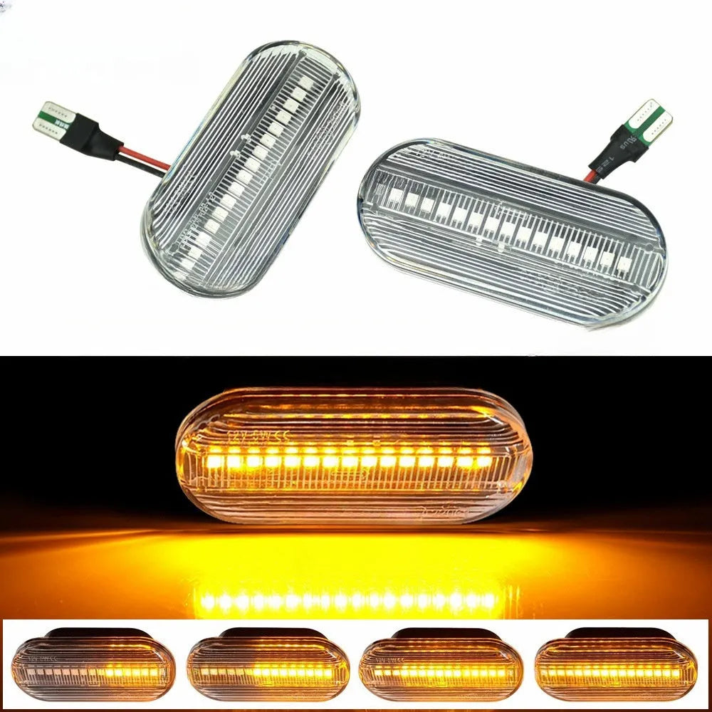 Flowing water side turn signal for Skoda Octavia 1U with blackened ABS shell fender lamp