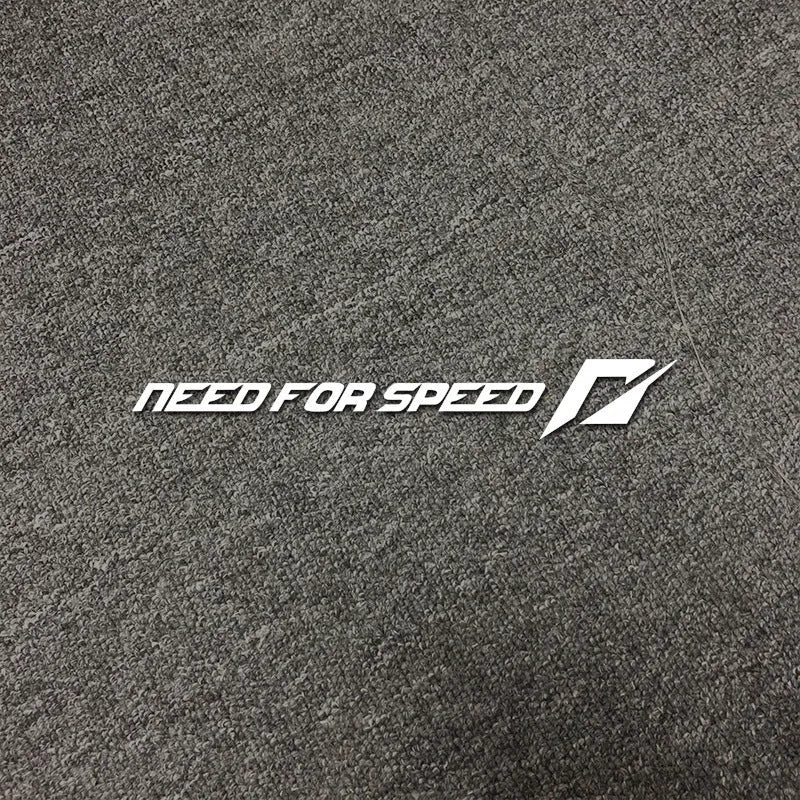 Need For Speed car sticker on windshield white colour 55cm long horizontal placement