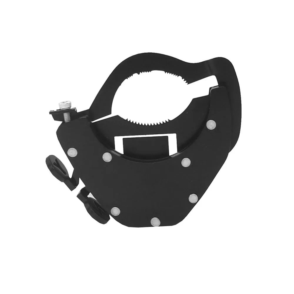 Universal motorcycle throttle lock assist in stainless steel for general models, shown as a handlebar accessory.