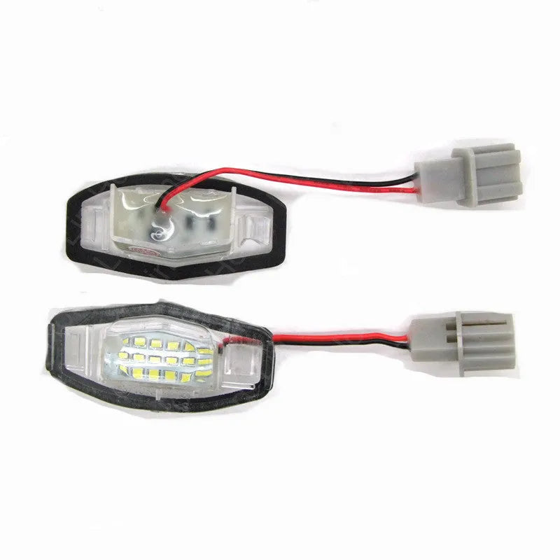 White LED licence plate light for Honda CIVIC with plastic housing and 12V connection
