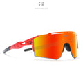 Polarized cycling sunglasses with ultralight TR90 frameless frame, windproof design, available in multiple colours