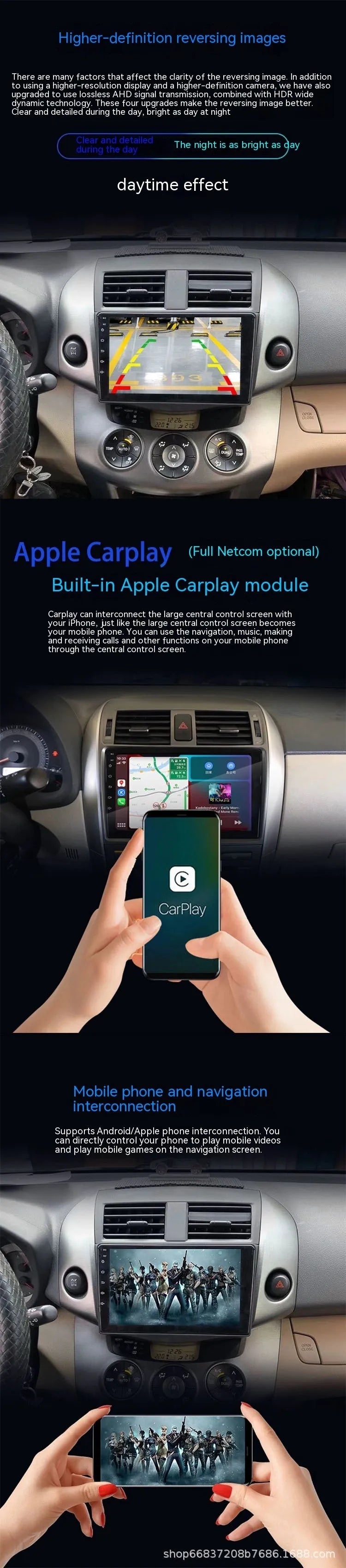 9 inch manual air conditioner android smart centre console with wireless carplay for fox vehicles