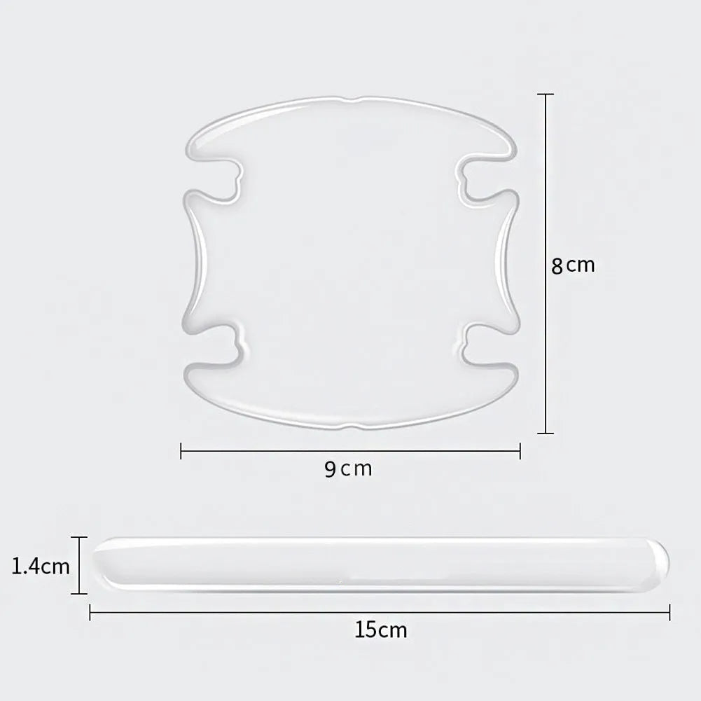 Transparent car door handle scratch proof stickers 4 pieces set for vehicle door bowl protection