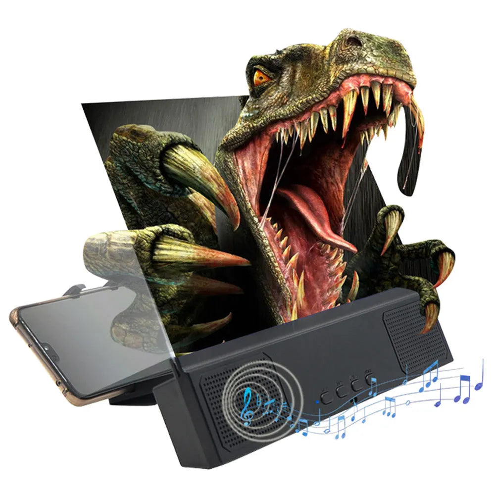 L2 model black mobile phone screen amplifier with 12-inch lens on ABS housing.