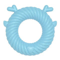 TPR dog chew toy in Light Sky Blue, 130g, 12.5x13cm, with spiral groove design for teeth cleaning