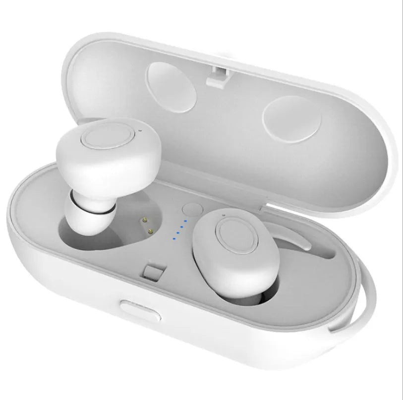 Wireless Bluetooth earbuds noise reduction HiFi stereo mini in-ear sports headphones, black colour