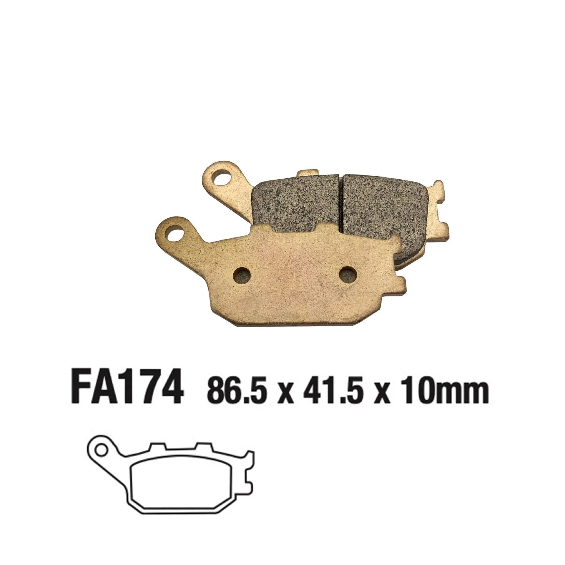 Sintered motorcycle rear brake pad for Honda CBR954RR CBR929RR CBR900RR-03 models