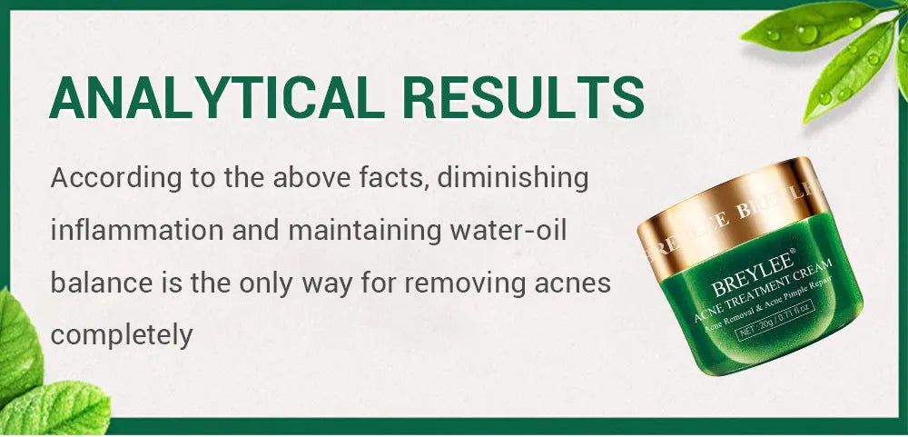 BREYLEE Tea Tree Acne Cream pot with moisturising acne scar treatment for general skin
