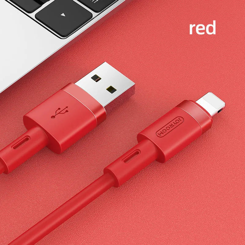 Type-C charging cable in five colour options showing straight connector and 1.2m length